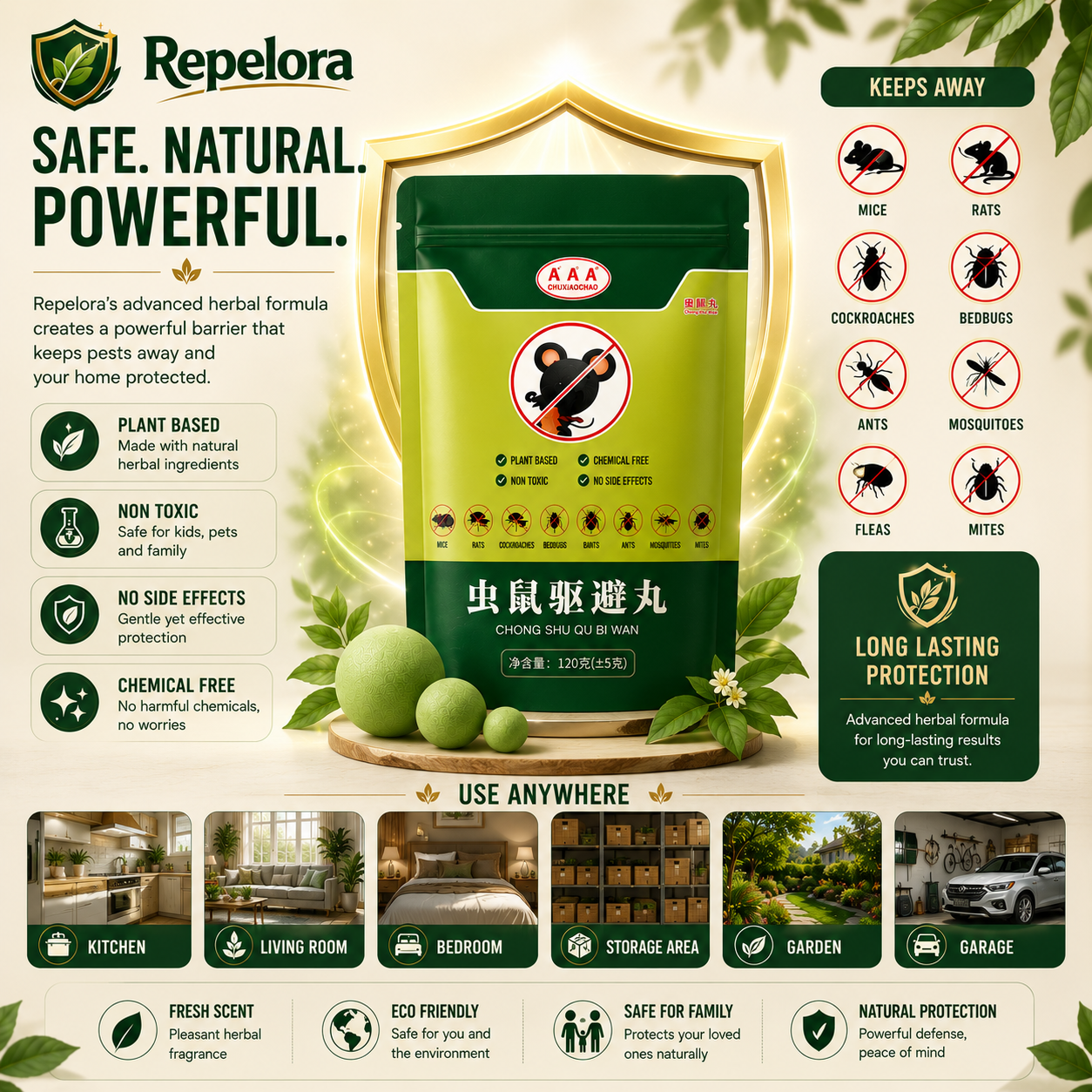 Repelora™ Herbal Pest Repellent Balls – Pack of 2