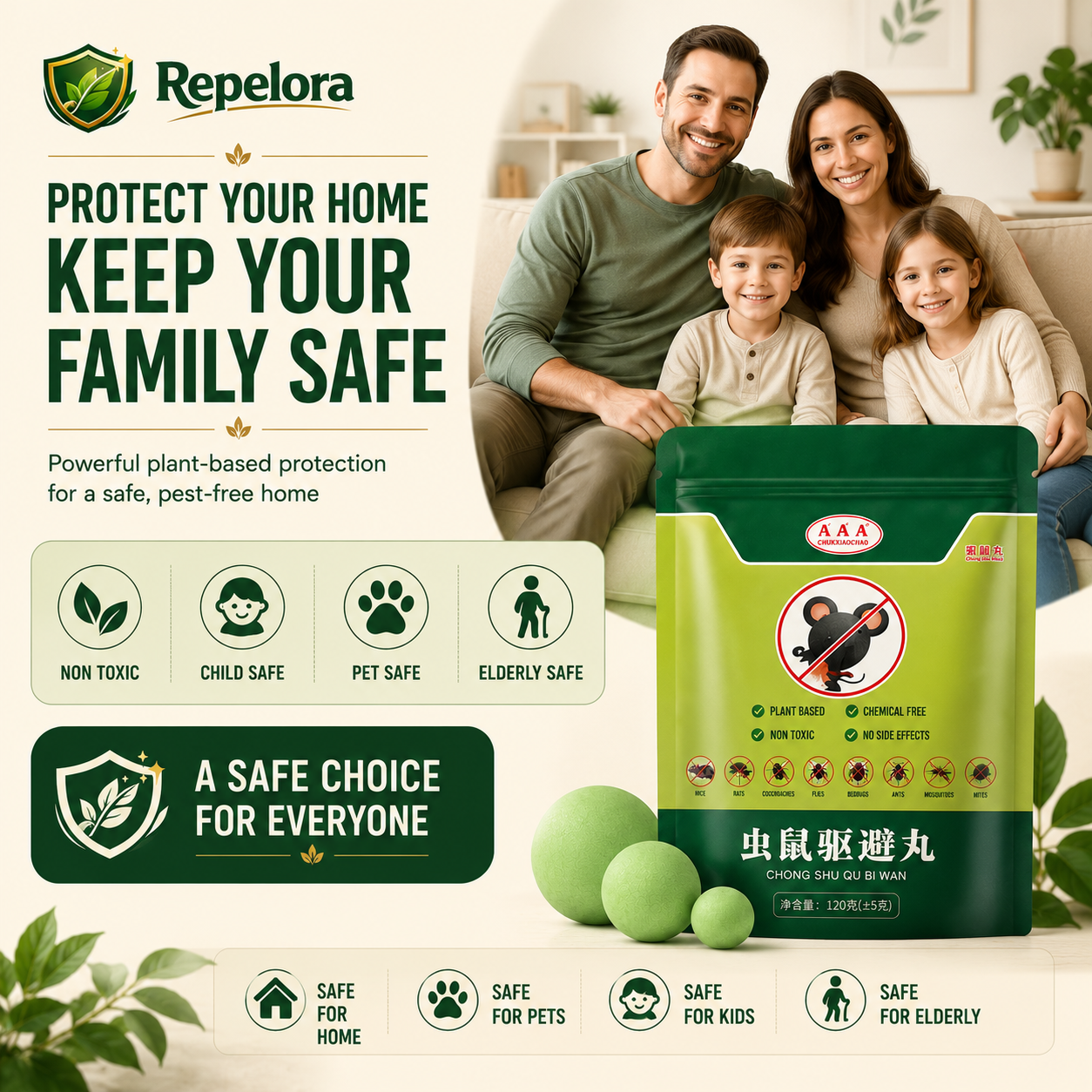Repelora™ Herbal Pest Repellent Balls – Pack of 2