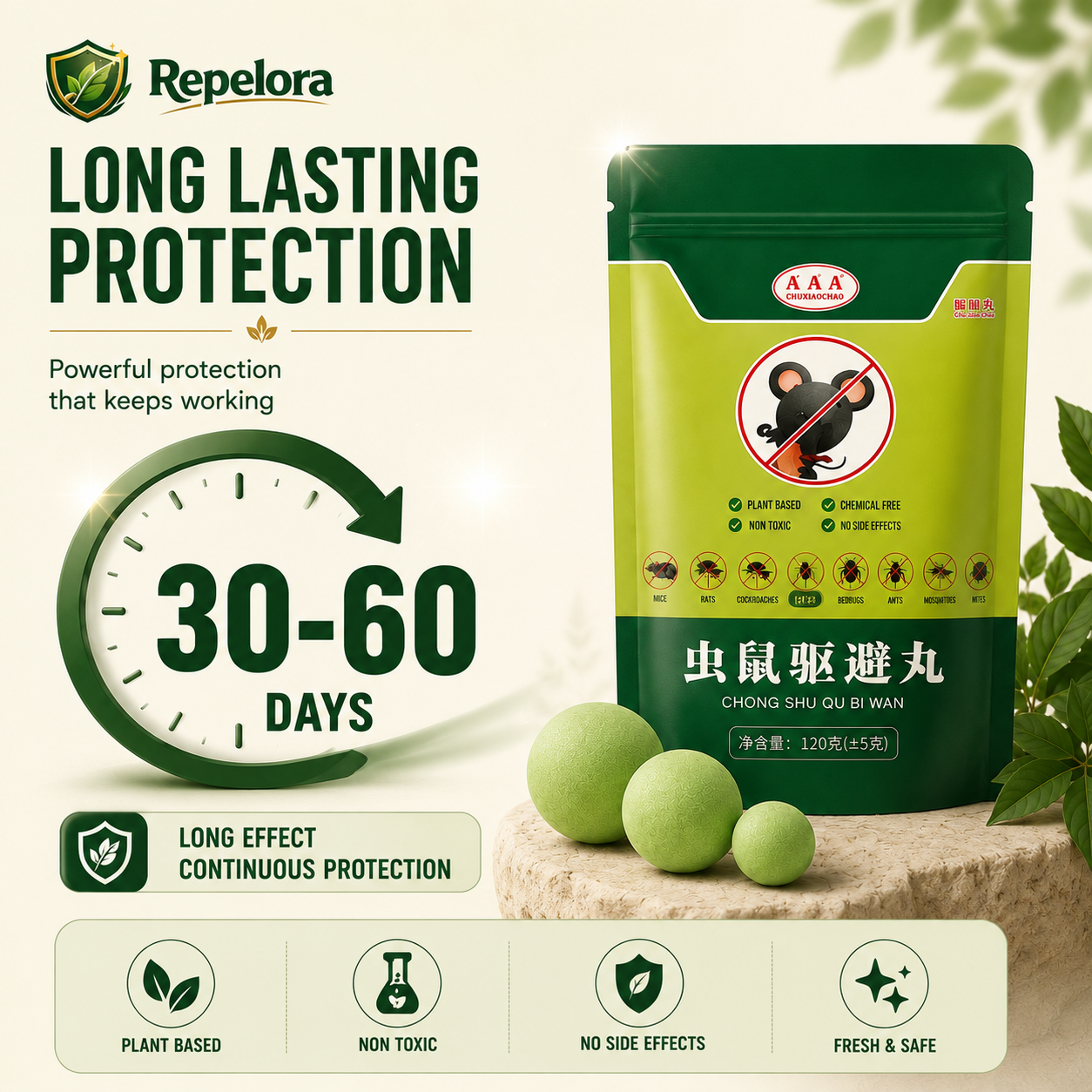 Repelora™ Herbal Pest Repellent Balls – Pack of 2