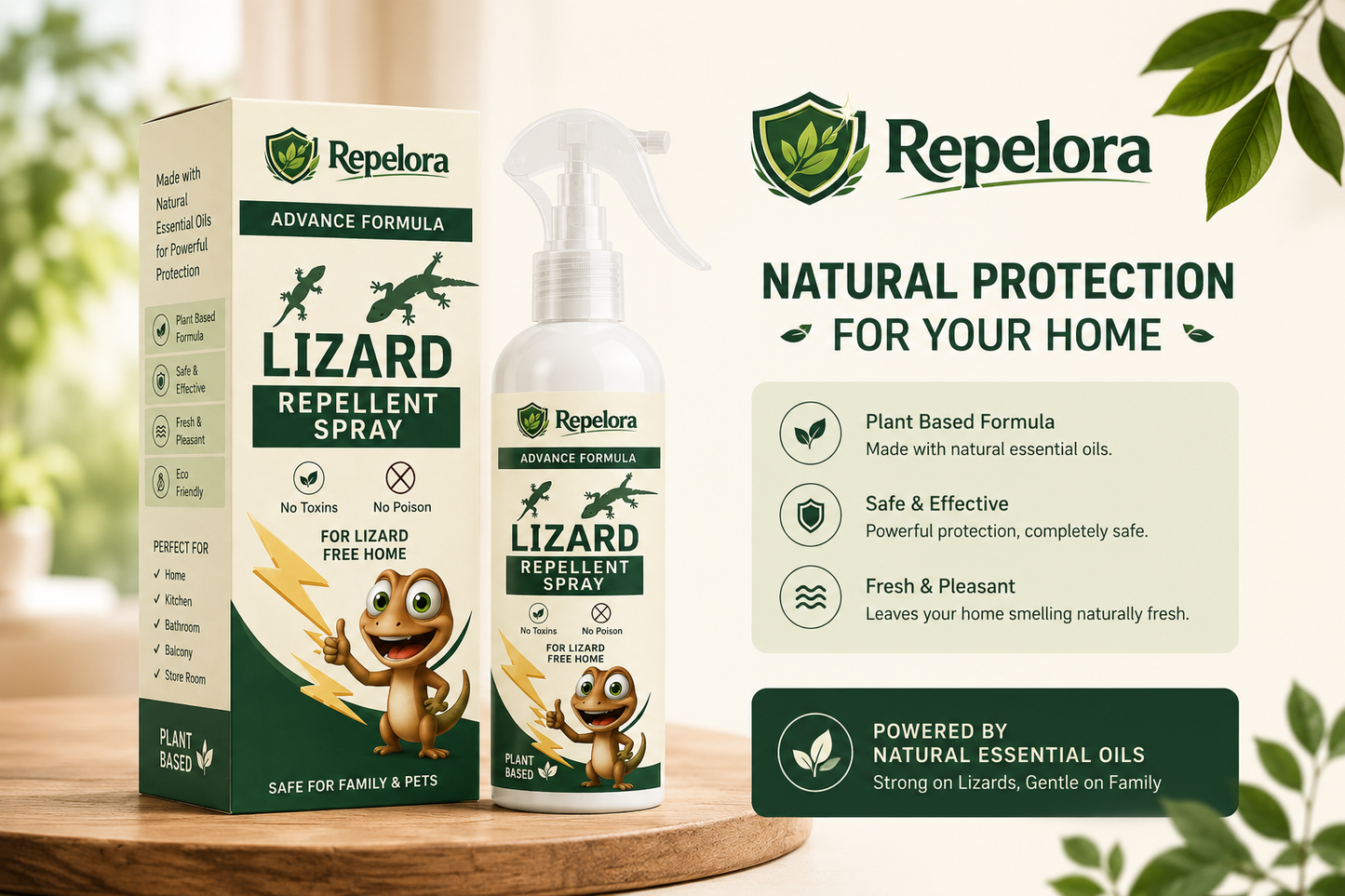 Repelora Lizard Repellent Spray – Pack of 3