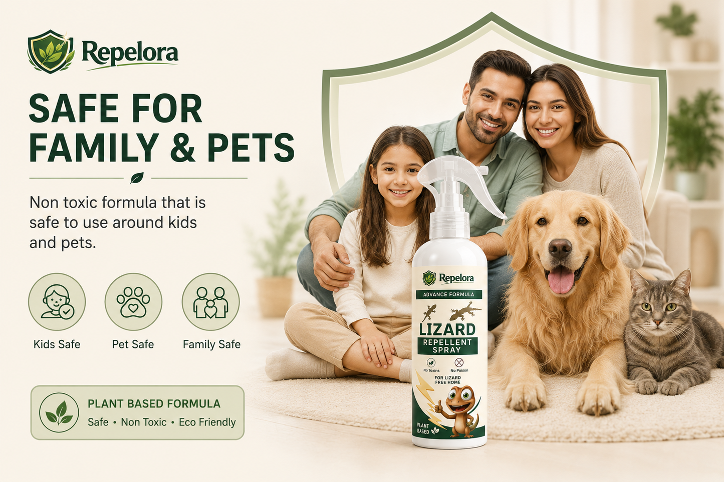 Repelora Lizard Repellent Spray – Pack of 3
