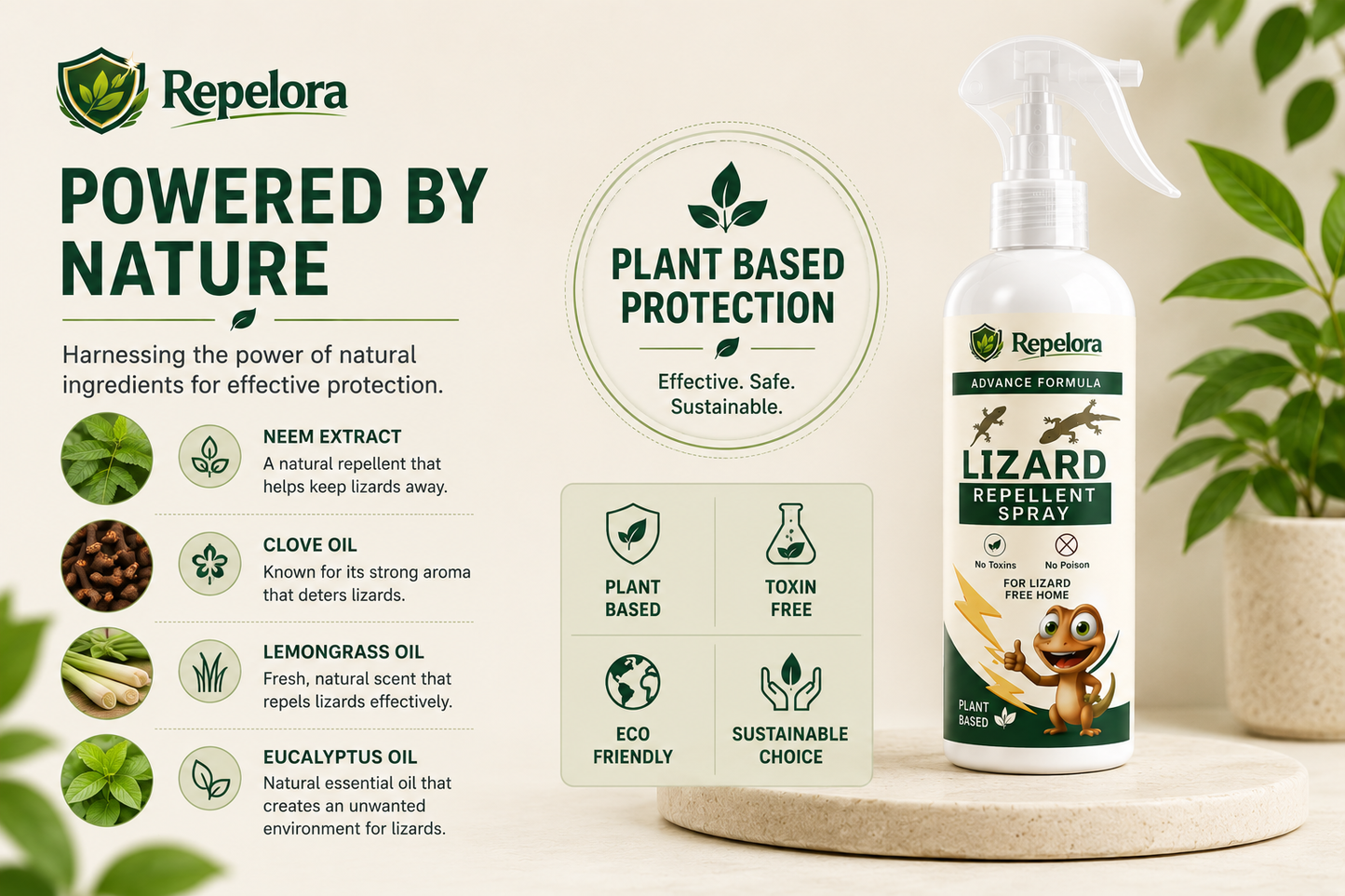 Repelora Lizard Repellent Spray – Pack of 3