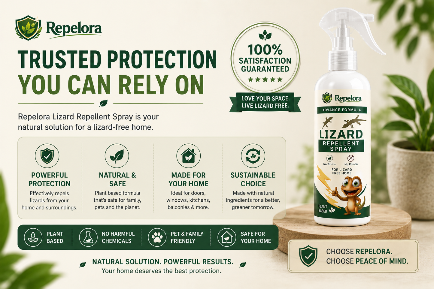 Repelora Lizard Repellent Spray – Pack of 3