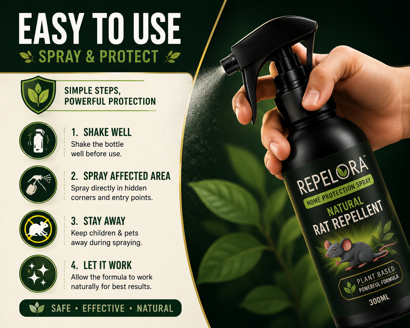 Repelora™ Home Protection Spray – Pack of 2 | Natural Rat Repellent