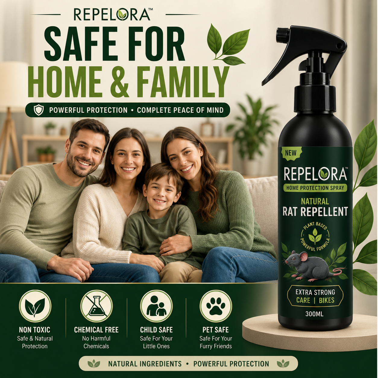 Repelora™ Home Protection Spray – Pack of 2 | Natural Rat Repellent